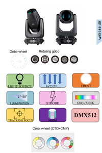 381 380 420 <span class=keywords><strong>421</strong></span> 450 3-en-1 BSW+CMY+CTO Projecteur professionnel à tête mobile Beam/Spot/Wash/CMY/CTO Sharpy pour configurations de scène portables - Product Image 6