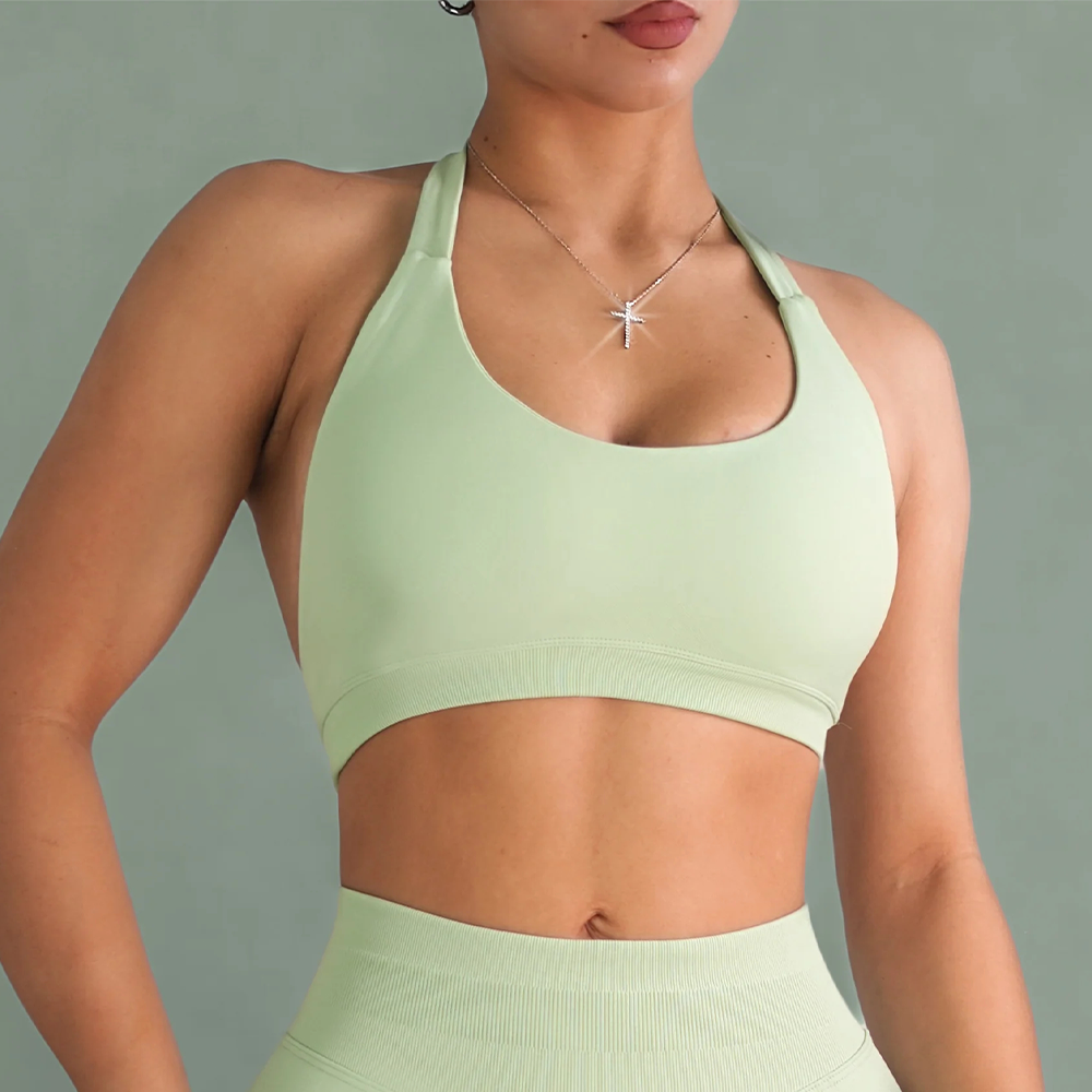 Green sports bra