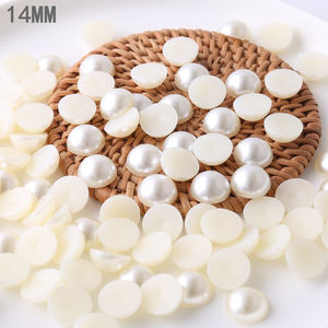 Venta al por mayor tamaño personalizado 25MM colorido Flatback perlas sueltas ABS perlas semiredondas diamantes de imitación para DIY <span class=keywords><strong>y</strong></span> fabricación de joyas - Product Image 4