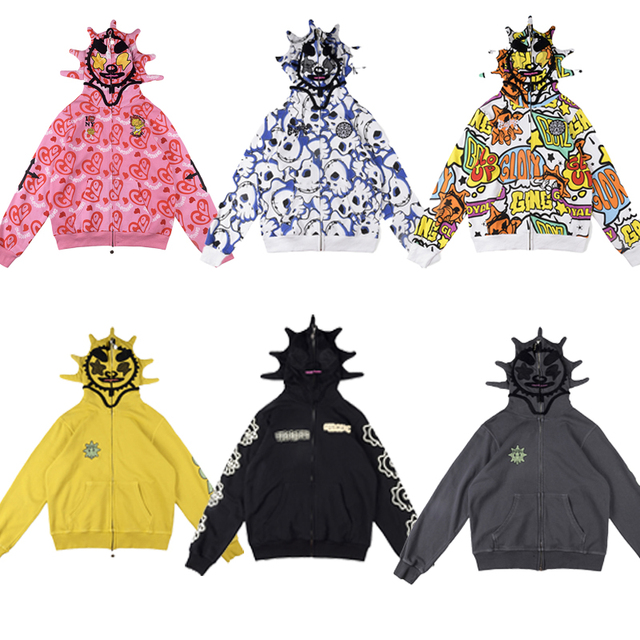 Top Quality Designer Brand Glo Gang Hoodie American High Street Hip-Hop Clothing Heavyweight 100% Cotton Printed For Men