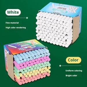 X1028-2 100 craies non toxiques sans poussière, fournitures scolaires, vente chaude, craies blanches et craies colorées pour enseignants, étudiants et bureaux - Product Image 2
