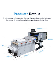 Ban đầu công nghiệp dtf máy in A4 i3200 in ấn impresora 60cm phim với Shaker bột in - Product Image 2