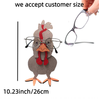Support et porte-lunettes en bois moderne et amusant en forme de poulet, support multifonctionnel pour lunettes de soleil, décoration de bureau, décoration de mariage
