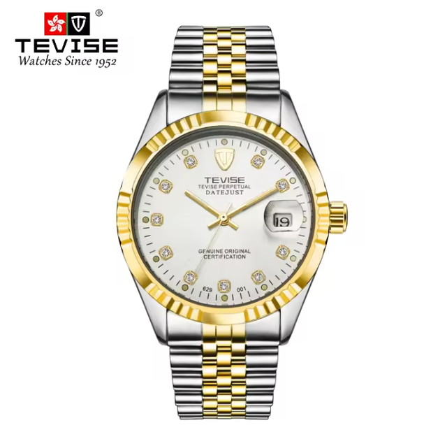 TEVISE 629 Luxury Automatic Mechanical Watch Men Skeleton Design Fashion Business Stainless Steel Band OEM ODM Waterproof Watch