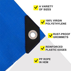 Telo in Polietilene Impermeabile Multiuso Resistente YRH 30X50ft, Rotolo di Tela Cerata in PE PVC - Product Image 2