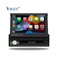Autoradio universel BQCC 1DIN sans fil CarPlay Android Auto 7 pouces, écran capacitif, AUX, USB, BT, carte TF, FM, caméra de recul