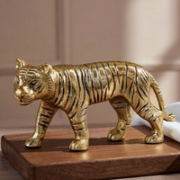Statue de tigre en métal antique, figurine de bête en métal massif faite à la main, Feng Shui, décoration de table de salon - Ali Handicrafts