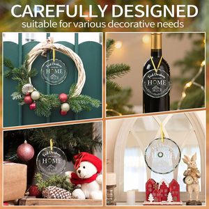 Adornos Navideños de Cristal en Forma de Corazón, Personalizables con Impresión UV, Bordes Biselados, Venta al Por Mayor - Product Image 4