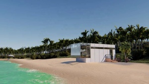 Casa de huéspedes con contenedor personalizado de gama alta: paredes panorámicas de vidrio con diseño de vista al mar - Product Image 3
