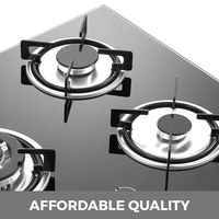 Table de cuisson à 4 brûleurs GPL/gaz naturel, haute température, pour appareils de cuisine, utilisable en îlot ou en encastrable