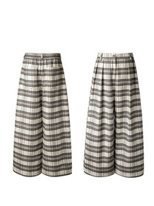 Celana Panjang <span class=keywords><strong>Plaid</strong></span> Vintage Gaya Jalanan Amerika, Longgar, Santai, Model Slouchy, Hip Hop, Bawahan Draped - Product Image 5