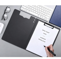 Porte-documents A4 en PP translucide pour impression numérique, avec pince métallique, horizontal et vertical, vente en gros usine