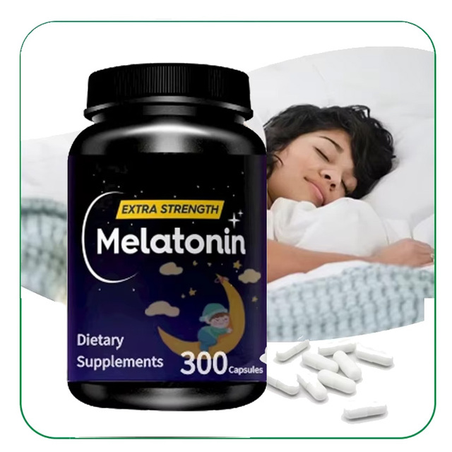 Ausreson OEM Natural Sleep Capsule Food Supplement Melatonin Magnesium Vitamins 5mg 10mg Sleeping Capsules Melatonin Capsules