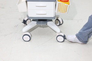 Carrello Medico Rotante in ABS per <span class=keywords><strong>Monitor</strong></span> con Regolazione dell'Altezza per Documentazione Clinica - EHR Ospedaliero Soggiorno Sala da Pranzo - Product Image 5
