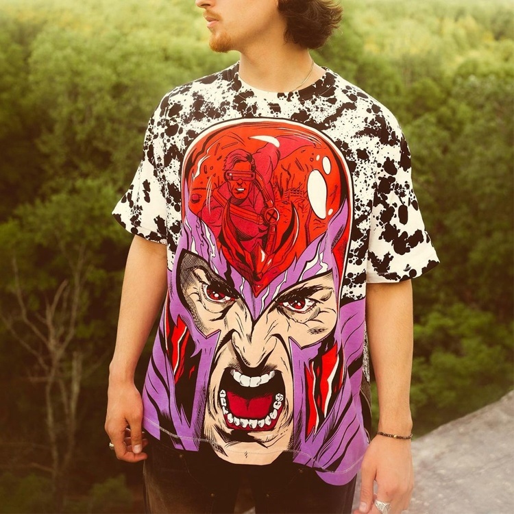 Men's Vintage Graphic T-Shirt - Unisex Oversized Cotton Tee With Streetwear Design - Summer Casual Top - View #4