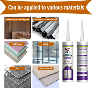 High Quality OEM Transparent Acetic <strong>Silicone</strong> Sealant 100% Acid <strong>Silicone</strong> Adhesive For Glass Bathroom PVC - Product Image 3