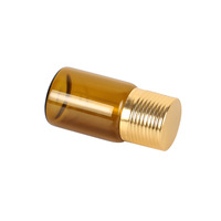 Vente en gros d'usine : Flacons cylindriques transparents or-brun ; Traitement personnalisé des ampoules et des petits emballages pour bouteilles d'huiles essentielles
