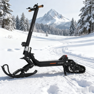 Trottinette pliable tout-terrain la plus vendue, roues amovibles, moteur brushless 1500W, autonomie 50km pour la conduite hivernale - Product Image 3
