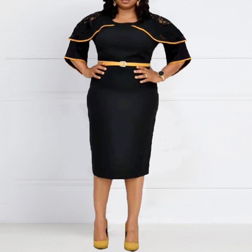 princess polly baby blue dress Summer Office Ladies Black Dress Vintage Round Neck Bodycon African Women  Work Wear OL Clothes Elegant Pencil Midi Dresses| Alibaba.com