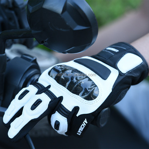 Gants de moto en <span class=keywords><strong>cuir</strong></span> de chèvre STOCK GW018C, respirants, compatibles écran tactile, été, certifiés CE, fabrication OEM - Product Image 5