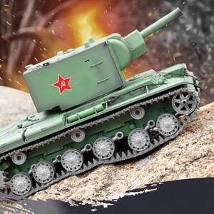 รถถังบังคับวิทยุ Heng Long 3949-1 รุ่นมืออาชีพ ขนาด 1/16 7.0 โซเวียต Kv-2 Rtr รถถังบังคับวิทยุขนาดใหญ่ 3949 ของเล่นทหาร - Product Image 5