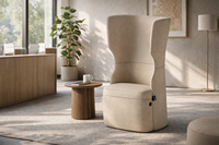 Fauteuil lounge individuel à dossier haut pour espace d'attente de réception de bureau