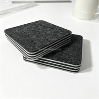 Sous-verres en feutre double face de 3 mm, résistants à la chaleur, réutilisables, antidérapants, pour la maison, le bureau, le bar à café, protection de table pour boissons