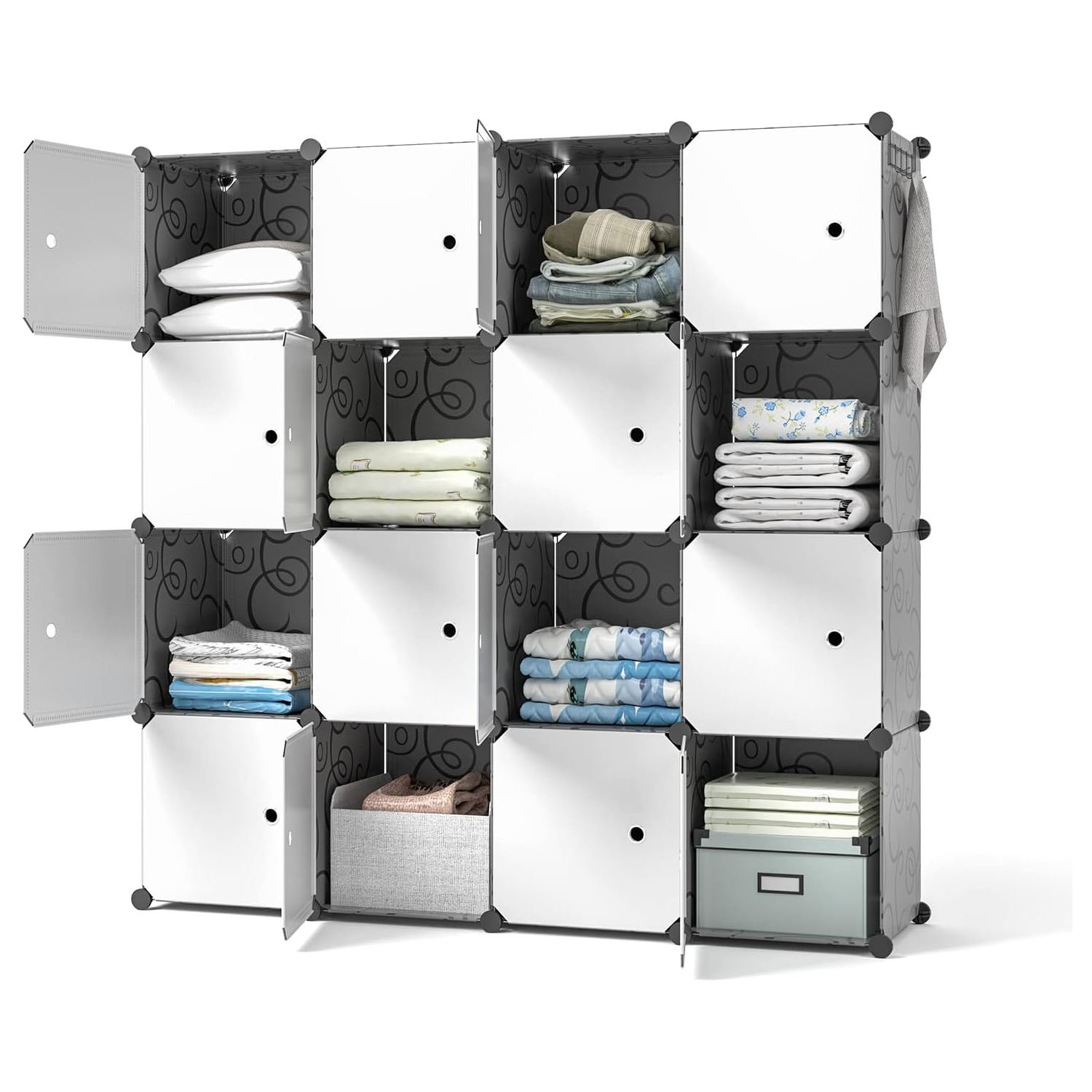 ไม้แขวนเสื้อ22ประตู4ชั้นพร้อมชั้นวางรองเท้า