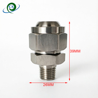 Adaptateur de buse universel à joint pivotant en acier inoxydable 304 fileté de précision 1/4 pouce pour barre de pulvérisation de balayeuse routière