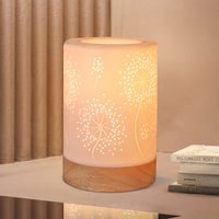 Cylindre mat brûleur à mazout maison hôtel décoration céramique brûleur à cire lumière électrique encensoir pissenlit imprimé cire fondre réchauffeurs