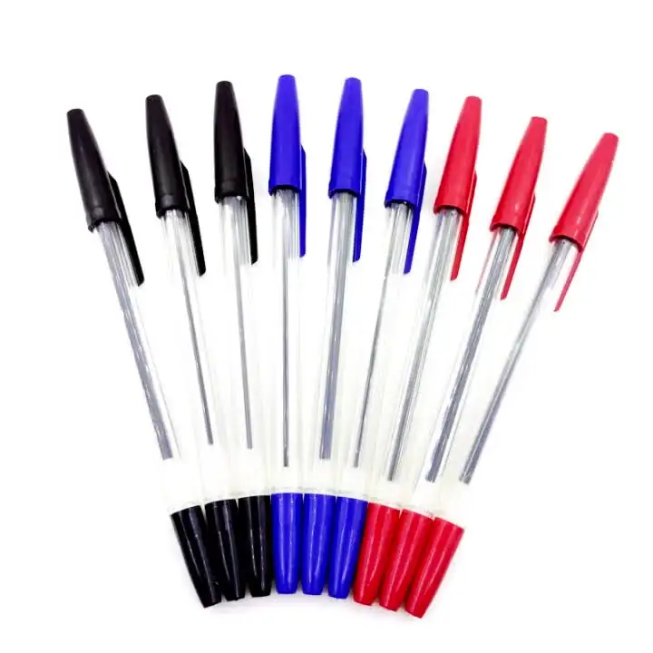 Pen manufacturer wholesale simple cheap plastic ballpoint pen promotional stick ballpen back to school pen