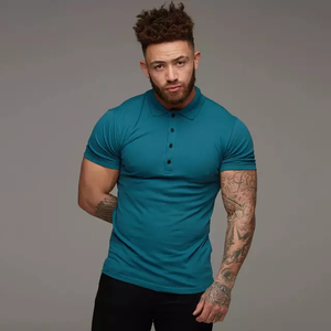 Ropa de gimnasio con estampado personalizado de alta calidad para hombres camiseta de compresión de patrón sólido para culturismo músculo Fitness lavado - Product Image 4