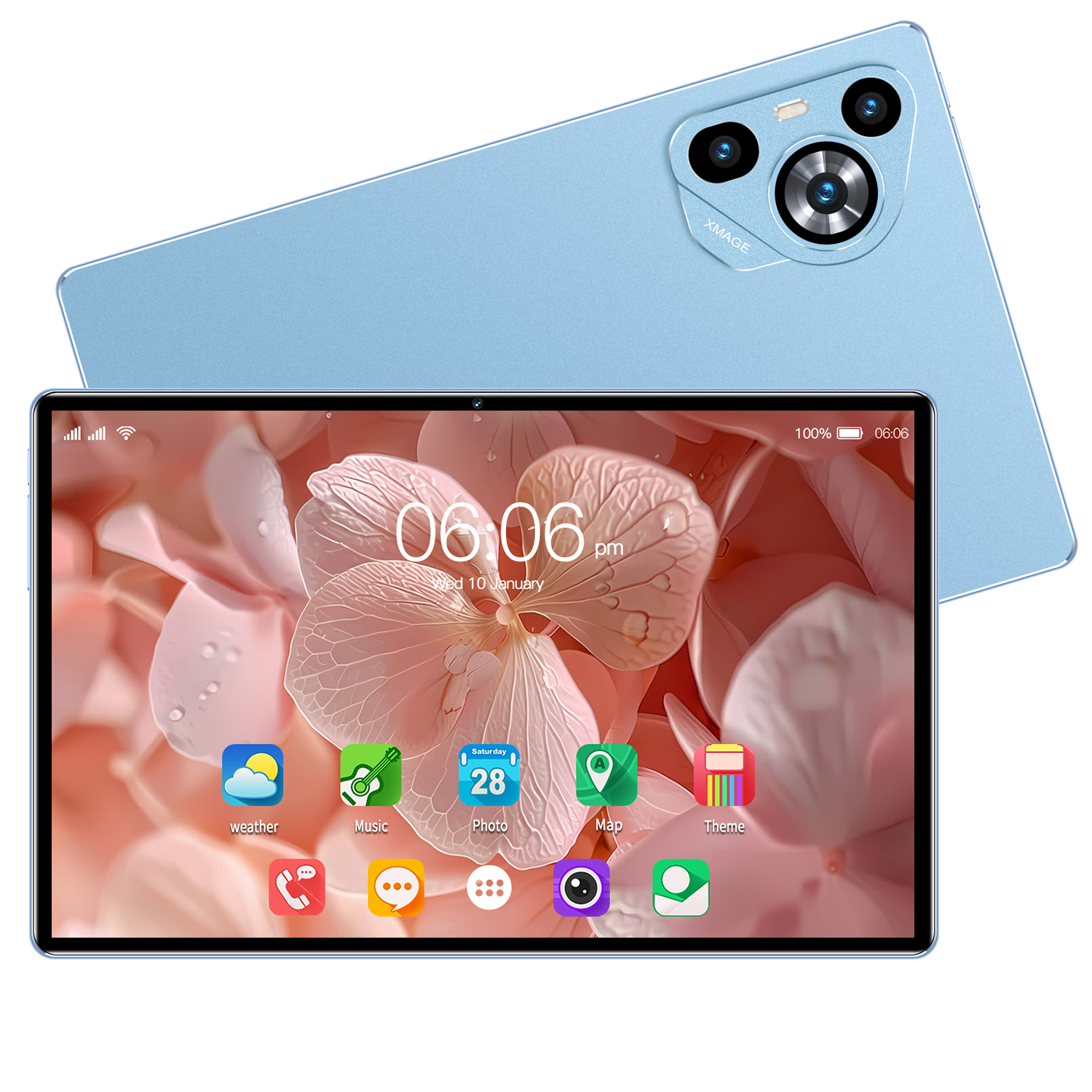 M70Plus OEM Tablet PC 11.6inch Android 15 Dual Card Quad Core Blue