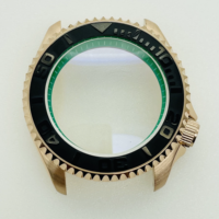 Boîtier de montre de plongée 42 mm PC Gold Modified Abalone 007, pièces de montre compatibles avec le mouvement mécanique NH35 NH36A