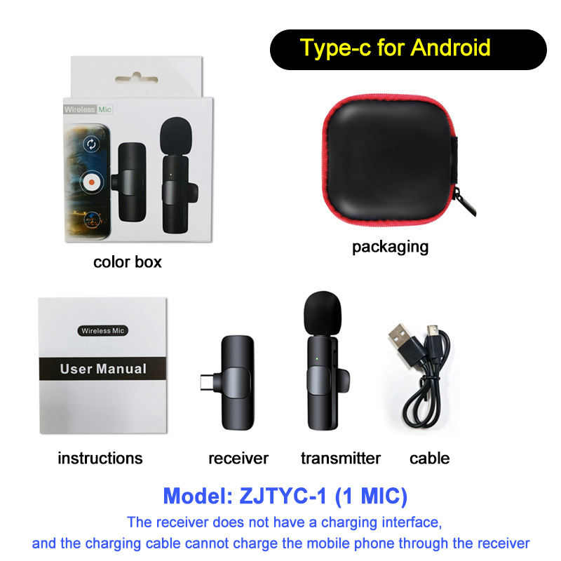 Black Type-C สำหรับ Android(1Mic)