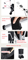 Chariot pliant en alliage d'aluminium grande capacité pour extérieur, chariot de camping pliable, remorque de camping haute capacité