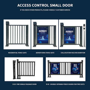Mecanismo de puerta de acceso con diseños de hierro de aluminio automático inteligente, valla ajustable, puerta de paso peatonal para entrada/salida - Product Image 6
