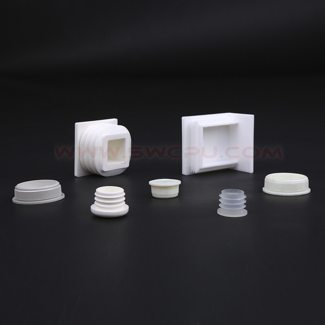High Quality Rectangular / Square White Plastic End Caps for Tubes