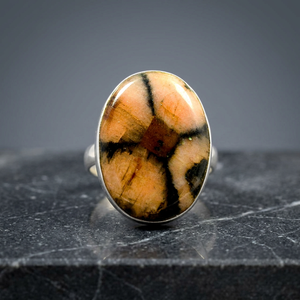 Wholesale Price Manufacturer Silver <b>Ring</b> Chiastolite Oval Cut Bezel Setting Handmade Custom Jewelry Solid 925 Sterling Silver - Product Image 3