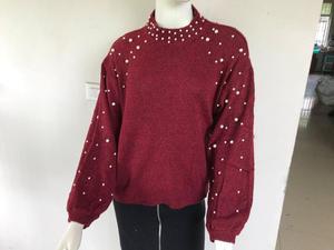 <span class=keywords><strong>Pull</strong></span> d'hiver pour femmes de haute qualité <span class=keywords><strong>avec</strong></span> manches bouffantes à <span class=keywords><strong>perles</strong></span> <span class=keywords><strong>Pull</strong></span> en <span class=keywords><strong>perles</strong></span> - Product Image 6