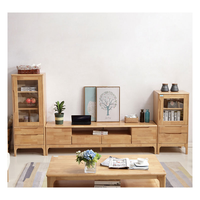 Meuble TV flottant en bois de style moderne, table TV, support TV de qualité supérieure avec armoire de rangement