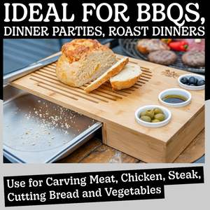 Nampan pengukir daging bambu besar, nampan baja nampan pengukir daging bambu besar 3 Dip pot 48cm - Product Image 4