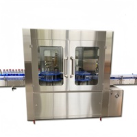Machine d'étiquetage automatique à colle thermofusible linéaire OPP pour bouteilles d'eau minérale vides de 5L et 6L et bouteilles carrées en plastique