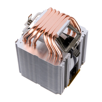 QiuzAim 9cm Twin Tower 6 Tube en cuivre CPU dissipateur de chaleur 4pin ventilateur contrôle de la température AM4 refroidi par air Lga 1700 1151 1155 1200