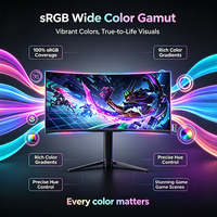 Moniteur de jeu incurvé Rebekah 34 pouces 200 Hz WQHD 3440x1440 1 ms VA 100 % sRGB 21:9 pour le développement VR et les laboratoires de codage
