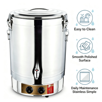 Cuve de cuisson électrique classique en acier inoxydable, baril commercial pour la fusion de cire de soja, isolation double couche, double thermostat
