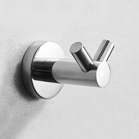 Crochets muraux en acier inoxydable 304 de haute qualité pour salle de bain, porte-serviettes robuste noir pour porte, douche, hôtel, cuisine