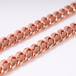 マイアミキューバンチェーン ネックレス ヒップホップ 10-22mm 真鍮 ローズゴールド 男女兼用 パーティー ファッションジュエリー - Product Image 6
