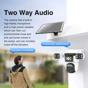 กล้องวงจรปิด Okam Pro แอปพลิเคชัน 12MP CMOS ไร้สาย รองรับเสียงสองทาง กล้องสี่เลนส์ สำหรับภายนอกอาคาร ซูม 10 เท่า หมุนได้ มองเห็นในเวลากลางคืน รองรับ 4G และ Cloud - Product Image 4