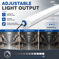 Luminaire LED Tri-Proof DALI Dimmable IP66 avec Contrôle d'Éclairage Numérique et Garantie de 5 Ans pour Entrepôts, Usines et Parking